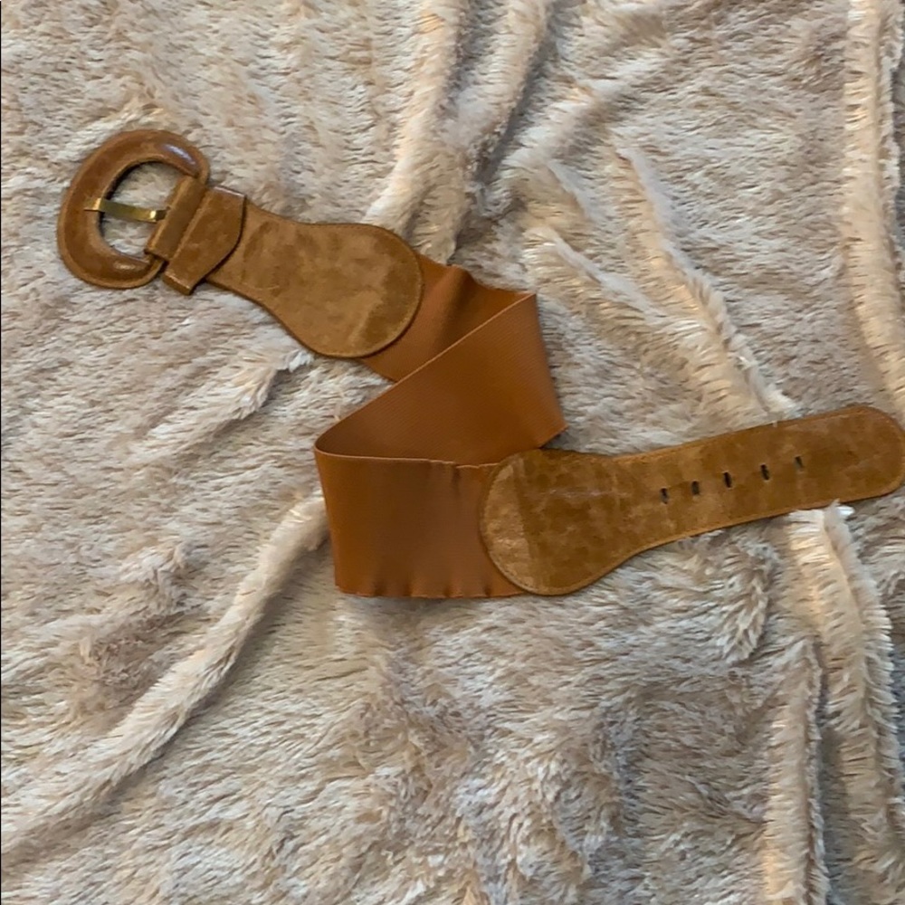 Brown Fitted Accessories Belt